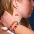 Mars Red | .925 Sterling Silver | Galaxy Glass Chain Drop Threader Earrings
